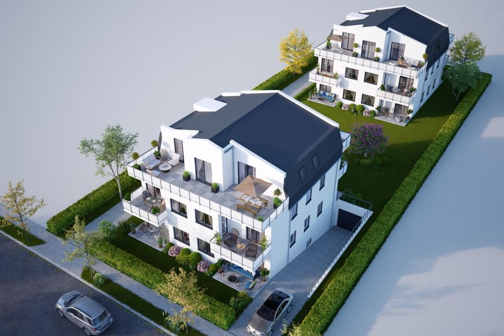 Neubau von zwei Mehrfamilienhäusern auf einer gemeinsamen Tiefgarage in Mainz