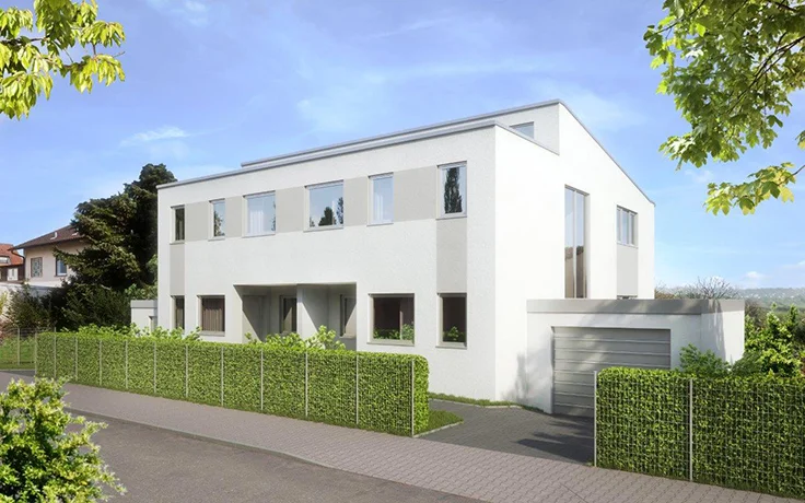 Neubau eines Doppelhauses mit Carport-Stellplätzen in Bad Soden