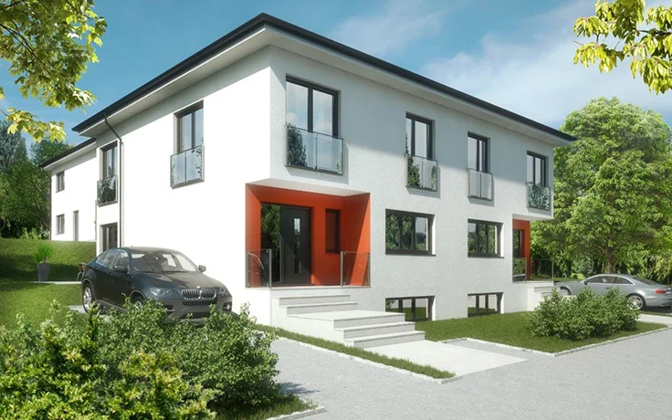 Neubau eines Doppel- und Einfamilienhauses mit Stellplätzen in Friedrichsdorf