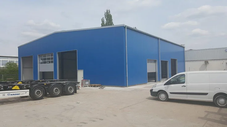 Neubau einer Gewerbeimmobilie: LKW- und PKW-Werkstatt in Frankfurt am Main