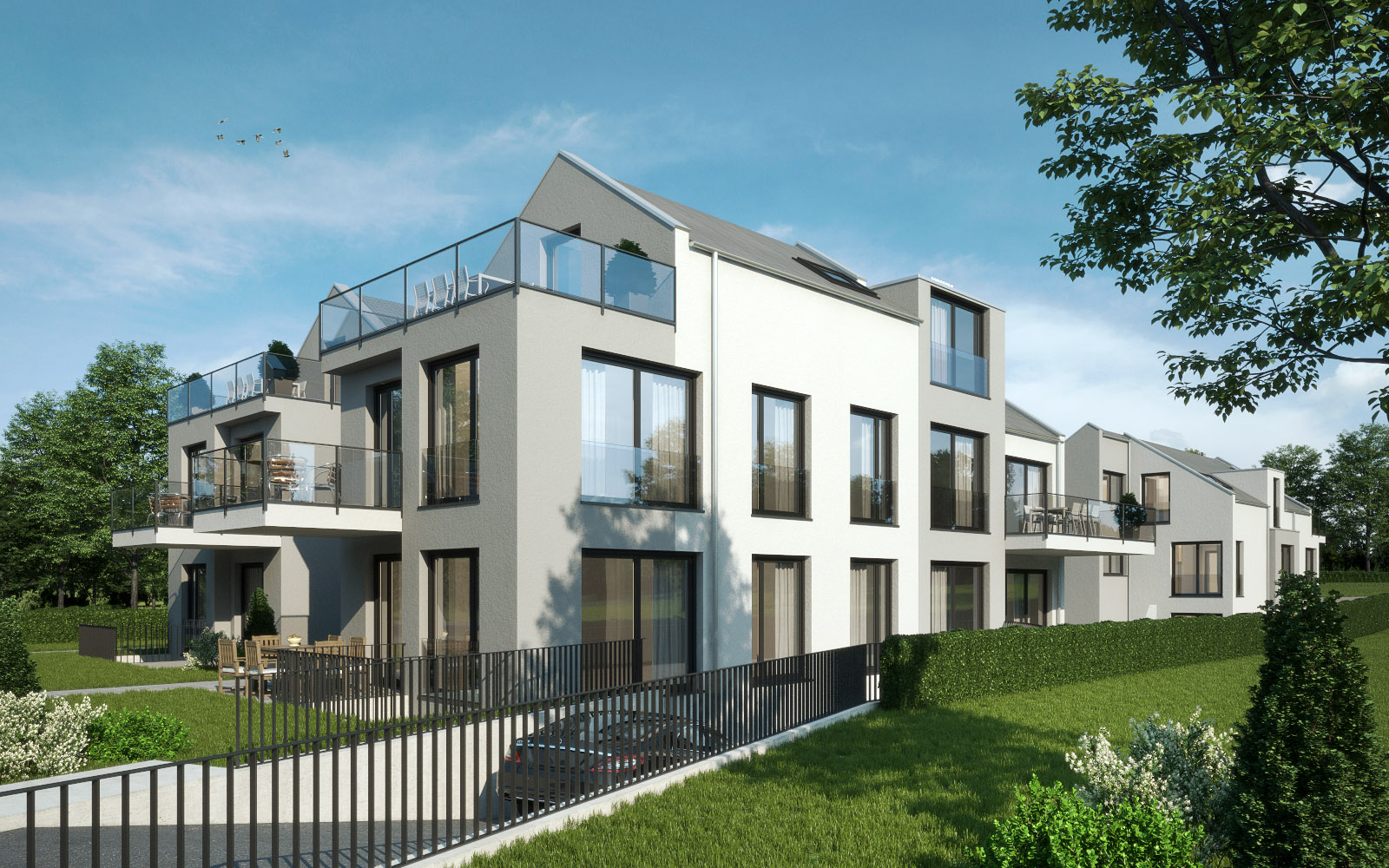 Neubau von zwei Mehrfamilienhäusern mit Tiefgaragenstellplätzen in Offenbach (Stadt)