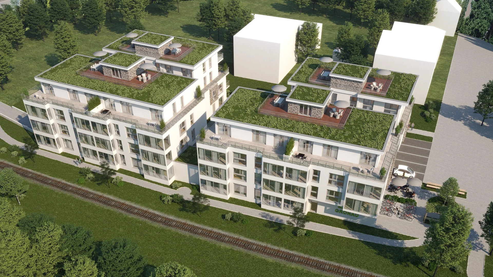 Neubau von vier Mehrfamilienhäusern in Bad Vilbel-Gronau